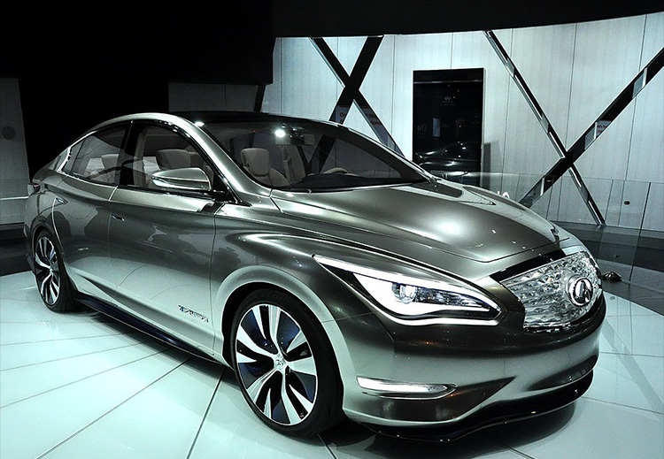 与晨风共享电池技术 英菲尼迪纯电动超跑计划