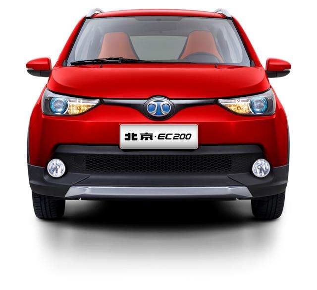 28万元北汽新能源ec200定位纯电动微型车,外观主打年轻化风格,双色