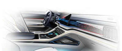 更自然 更优雅 比亚迪宋PLUS内饰设计草图公布