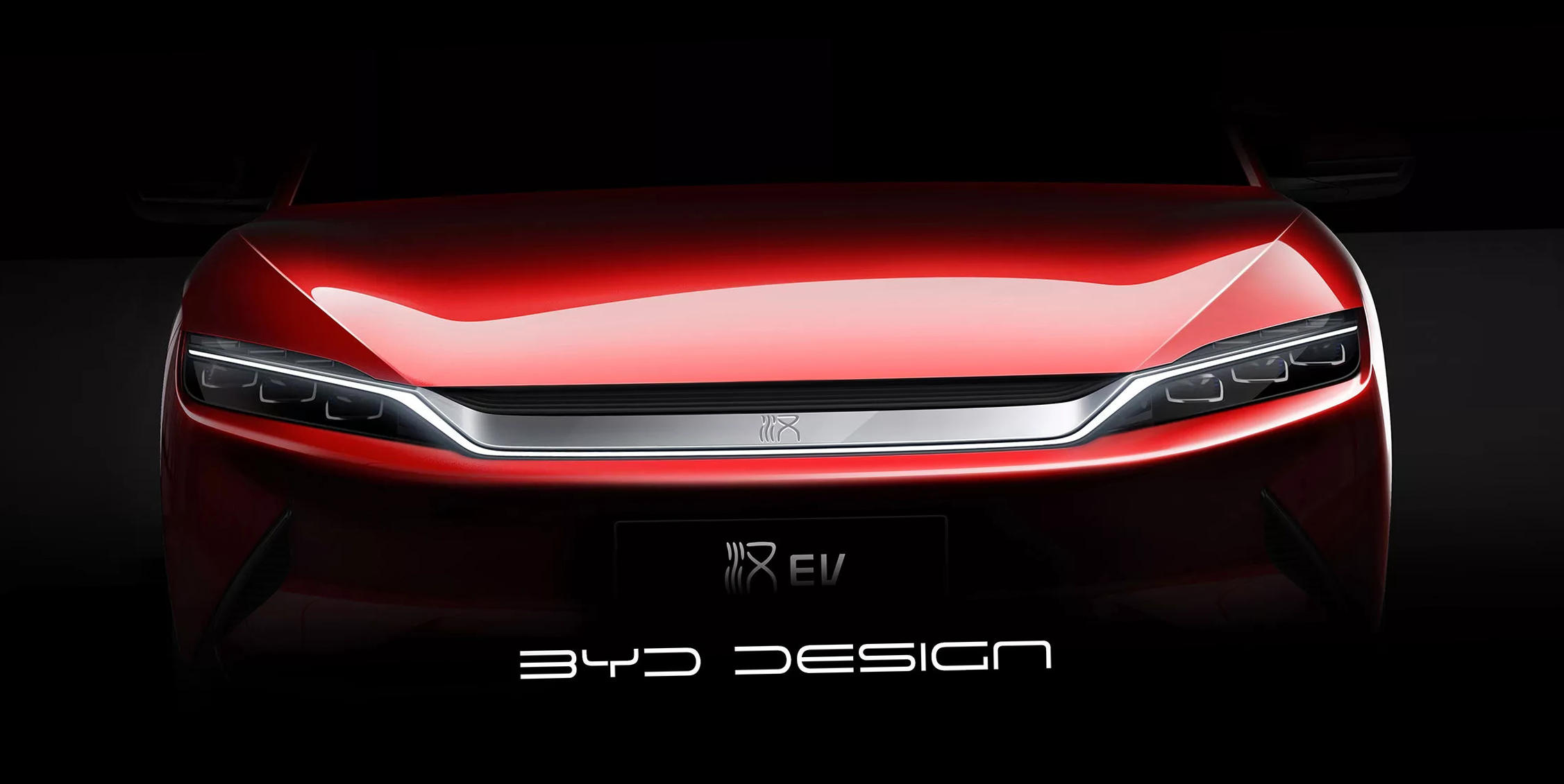 比亚迪汉ev真容初现!续航600公里,换装进化版"龙脸"